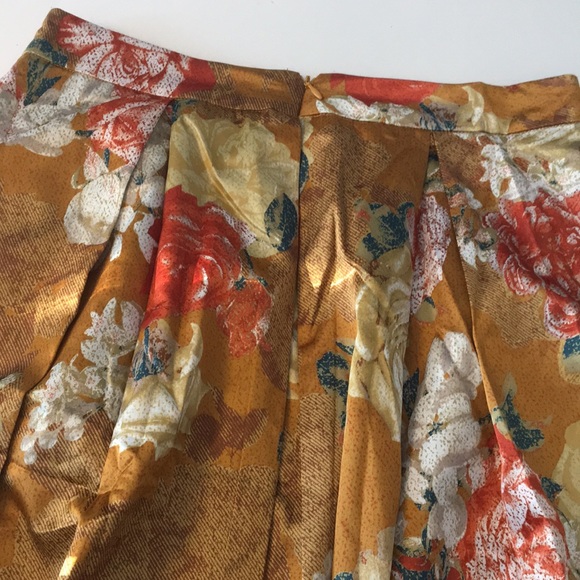 TAHARI ASL Inverted Pleat Floral Skirt Size 6 - Picture 8 of 12